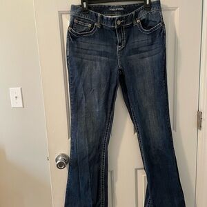 Maurices Blue Flare Wide Leg Jeans